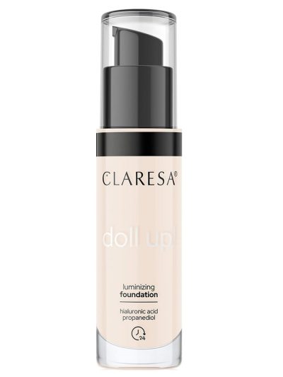 Claresa Doll Up! podkład rozświetlający do twarzy 02 Light 34g