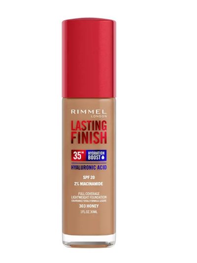 Rimmel Lasting Finish 35H silnie nawilżający i długotrwale kryjący podkład do twarzy z filtrem SPF20 303 Honey 30ml