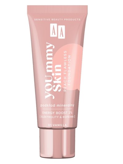 AA YOU.mmy Skin Peach Flawless Foundation podkład mineralny 01 Vanilla 30ml
