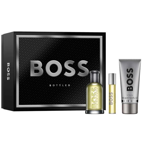 Hugo Boss Bottled zestaw woda toaletowa 100ml + woda toaletowa 10ml + żel pod prysznic 100ml