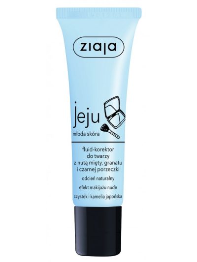 Ziaja Jeju fluid-korektor do twarzy z nutą mięty granatu i czarnej porzeczki Odcień Naturalny 30ml
