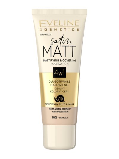 Eveline Cosmetics Satin Matt Foundation matujący podkład do twarzy 102 Vanilla 30ml