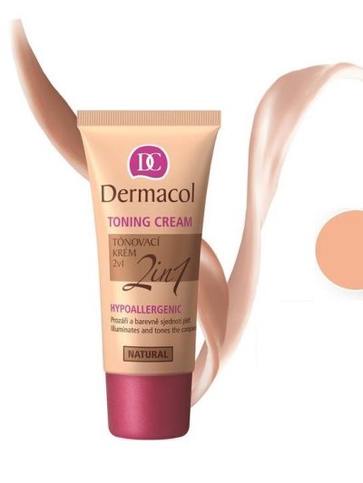 Dermacol Toning Cream 2in1 Hypoallergenic krem nawilżający i podkład do twarzy Natural 30ml