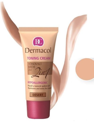 Dermacol Toning Cream 2in1 Hypoallergenic krem nawilżający i podkład do twarzy Desert 30ml