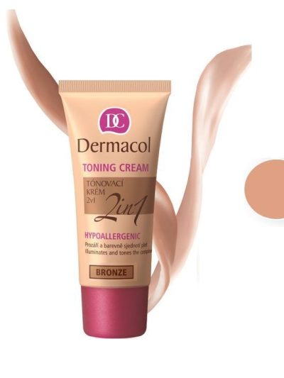 Dermacol Toning Cream 2in1 Hypoallergenic krem nawilżający i podkład do twarzy Bronze 30ml