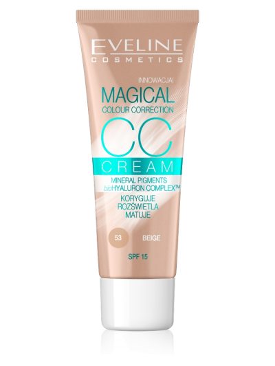 Eveline Cosmetics Magical Colour Correction CC Cream multifunkcyjny podkład 53 Beige SPF15 30ml