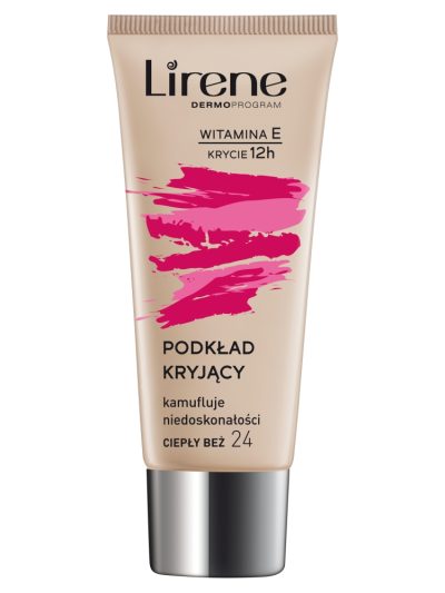 Lirene Podkład kryjący kamuflujący niedoskonałości z witaminą E 24 Ciepły Beż 30ml