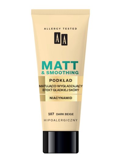 AA Make Up Matt podkład matująco-wygładzający 107 Dark Beige 30ml