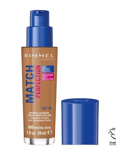 Rimmel Match Perfection Foundation podkład dopasowujący się do cery 400 Natural Beige SPF20 30ml