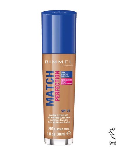 Rimmel Match Perfection Foundation podkład dopasowujący się do cery 201 Classic Beige SPF20 30ml