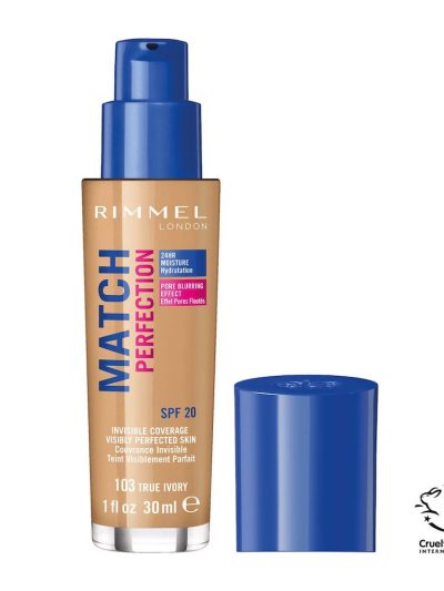 Rimmel Match Perfection Foundation podkład dopasowujący się do cery 103 True Ivory SPF20 30ml