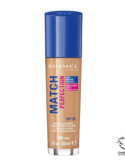 Rimmel Match Perfection Foundation podkład dopasowujący się do cery 100 Ivory SPF20 30ml