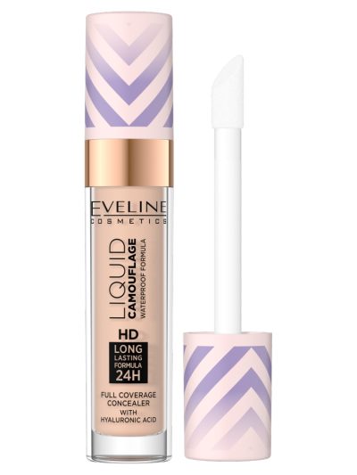 Eveline Cosmetics Liquid Camouflage wodoodporny korektor kamuflujący z kwasem hialuronowym 2.5 Light Peach 7.5ml