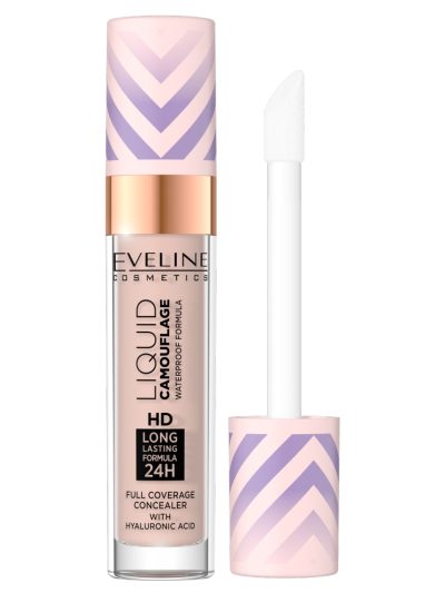 Eveline Cosmetics Liquid Camouflage wodoodporny korektor kamuflujący z kwasem hialuronowym 03 Soft Natural 7.5ml