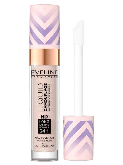 Eveline Cosmetics Liquid Camouflage wodoodporny korektor kamuflujący z kwasem hialuronowym 02 Light Vanilla 7.5ml