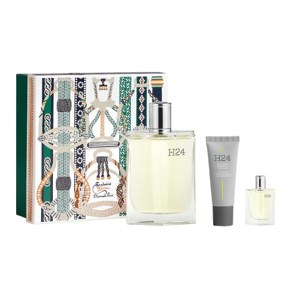 Hermes H24 zestaw woda toaletowa 100ml + energetyzujący krem nawilżający do twarzy 20ml + miniatura wody toaletowej 5ml