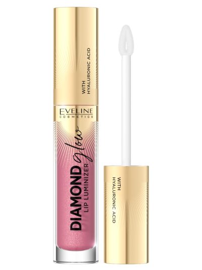Eveline Cosmetics Diamond Glow Lip Luminizer błyszczyk do ust z kwasem hialuronowym 05 Toffee 4.5ml
