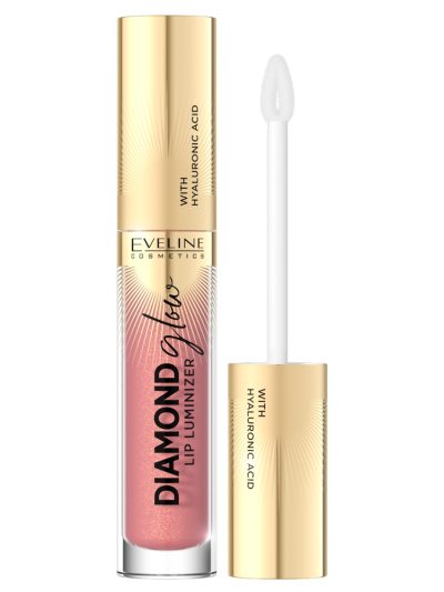 Eveline Cosmetics Diamond Glow Lip Luminizer błyszczyk do ust z kwasem hialuronowym 04 Raspberry Sorbet 4.5ml
