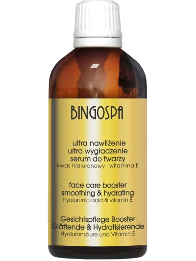 BingoSpa Ultra Nawilżenie Ultra Wygładzenie serum do twarzy kwas hialuronowy i witamina E 100ml