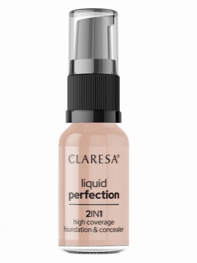 Claresa Liquid Perfection 2w1 korektor i podkład kryjący 104 Nude 18g