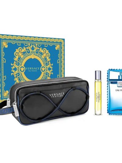Versace Man Eau Fraiche zestaw woda toaletowa 100ml + woda toaletowa 10ml + kosmetyczka
