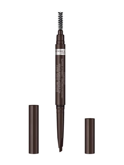 Rimmel Brow This Way Fill & Sculpt automatyczna kredka do brwi z wegańską formułą 003 Dark Brown 0.25g