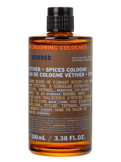 Korres Athenian Grooming Vetiver + Spices woda kolońska 100ml