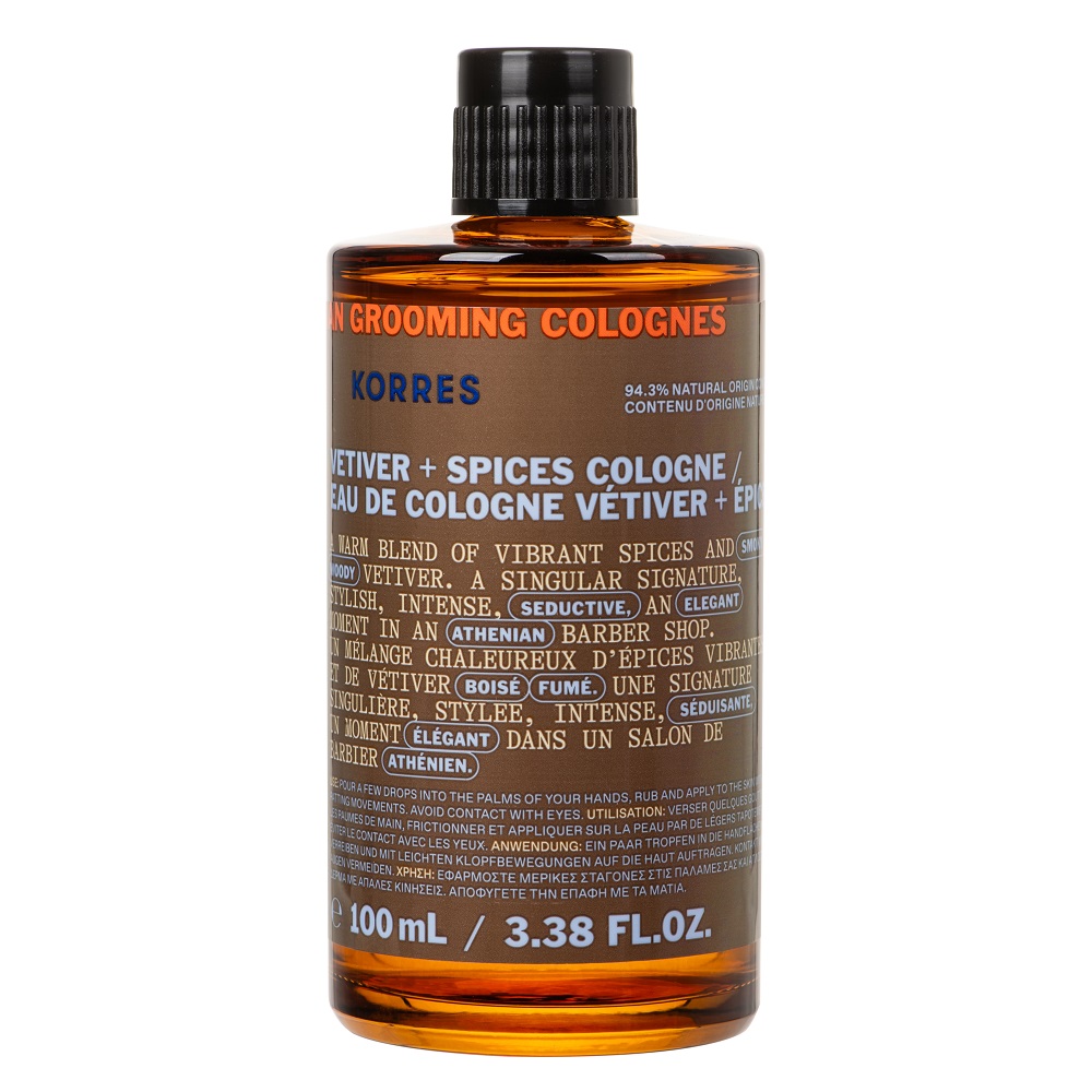 korres vetiver + spices cologne