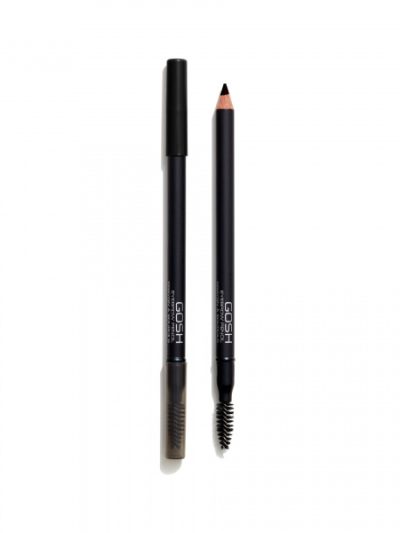 Gosh Eyebrow Pencil kredka do brwi ze szczoteczką 02 Soft Black 1.2g