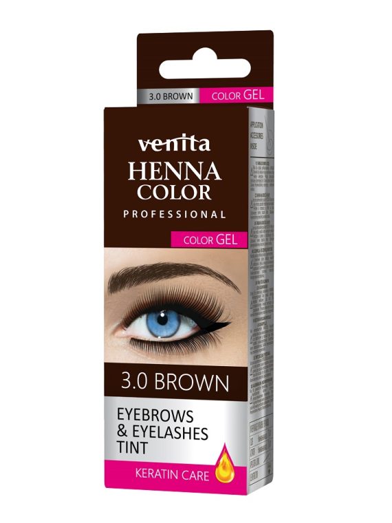 Venita Henna Color Gel żelowa farba do brwi i rzęs 3.0 Brown