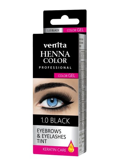 Venita Henna Color Gel żelowa farba do brwi i rzęs 1.0 Black