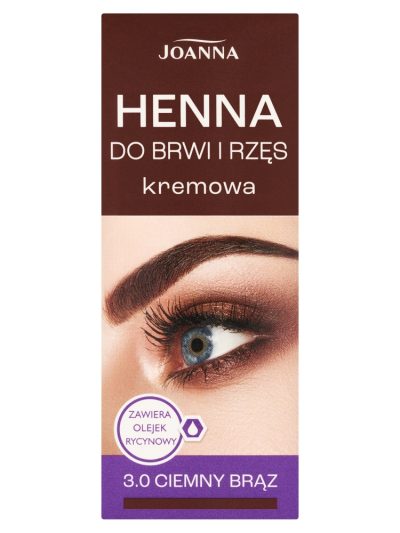Joanna Henna do brwi i rzęs kremowa 3.0 Ciemny Brąz 15ml