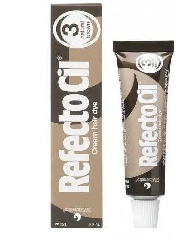 Refectocil Eyelash And Eyebrow Tint henna do brwi i rzęs 3 Natural Brown 15ml