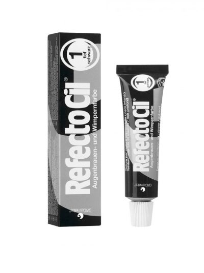 Refectocil Eyelash And Eyebrow Tint henna do brwi i rzęs 1 Pure Black 15ml