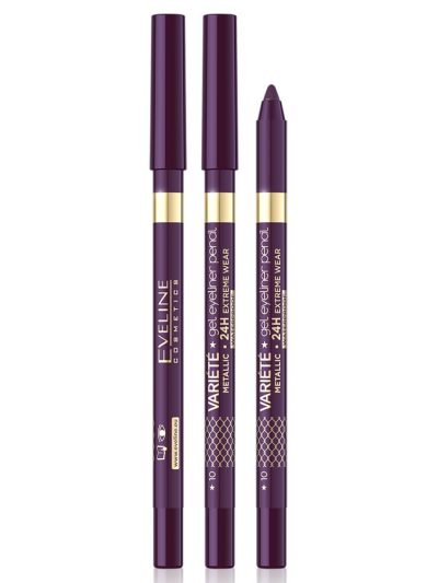Eveline Cosmetics Variete wodoodporna żelowa kredka do oczu 10 Aubergine