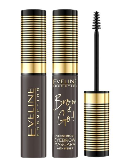Eveline Cosmetics Brow & Go! maskara do brwi z zagęszczającymi włókienkami 02 Dark 6ml
