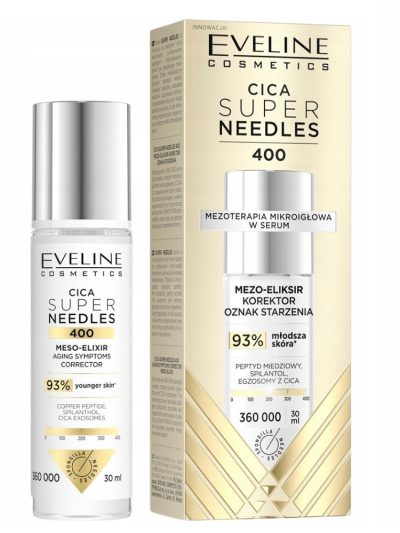 Eveline Cosmetics Cica Super Needles 400 mezo-eliksir korektor oznak starzenia 30ml