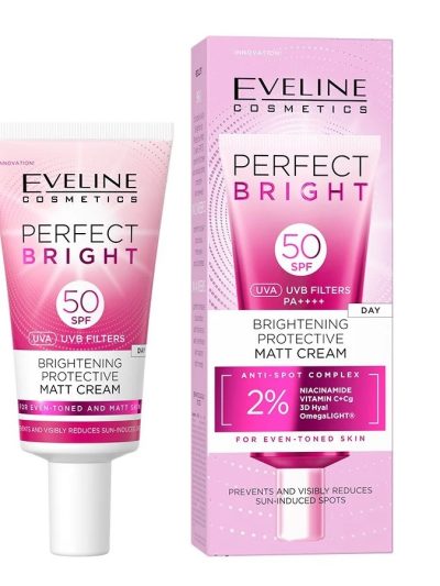 Eveline Cosmetics Perfect Bright rozjaśniająco-ochronny matujący krem do twarzy SPF50 30ml