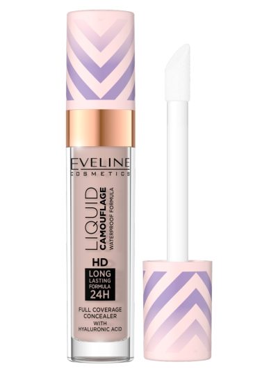 Eveline Cosmetics Liquid Camouflage wodoodporny korektor kamuflujący z kwasem hialuronowym 04 Light Almond 7.5ml