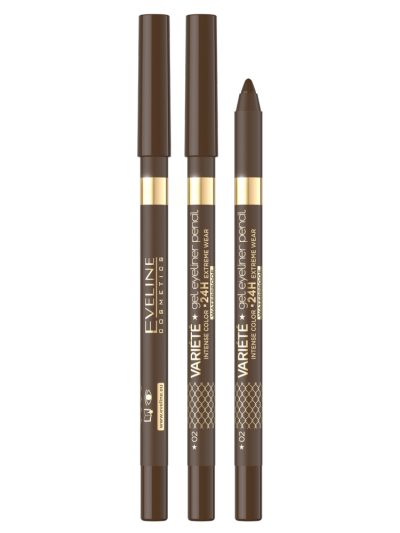 Eveline Cosmetics Variete wodoodporna żelowa kredka do oczu 02 Brown