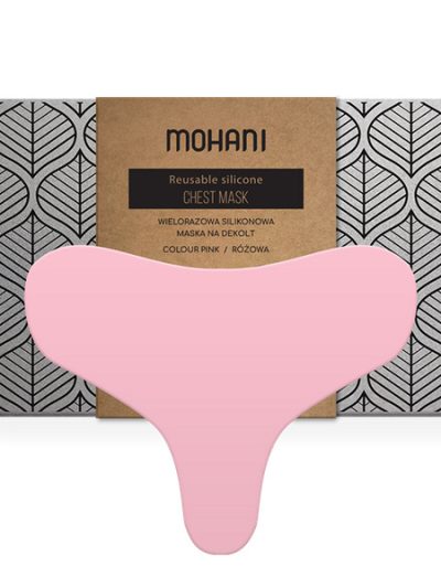 Mohani Wielorazowa silikonowa maska na dekolt Różowa
