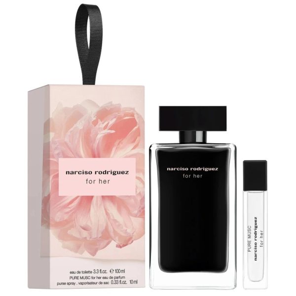 Narciso Rodriguez Zestaw For Her woda toaletowa 100ml + Pure Musk woda perfumowana 10ml