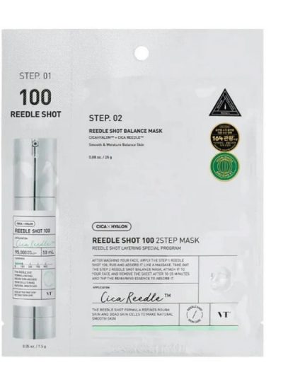 VT Cosmetics Reedle Shot 100 2Step Mask dwuetapowy zabieg z technologią mikroigieł 26.5g
