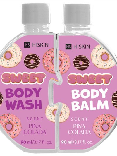 HiSkin Puzzle Body Pina Colada zestaw żel do mycia 90ml + balsam do ciała 90ml