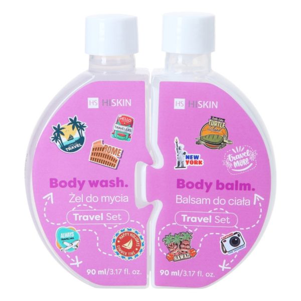 HiSkin Puzzle Travel zestaw żel do mycia 90ml + balsam do ciała 90ml