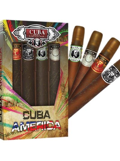 Cuba Original Cuba America zestaw Black woda toaletowa 35ml + Green woda toaletowa 35ml + Brown woda toaletowa 35ml + Grey woda toaletowa 35ml