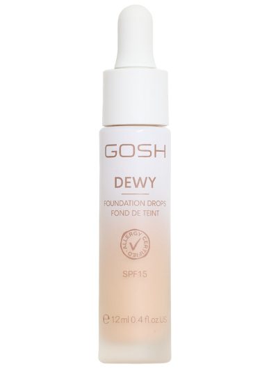 Gosh Dewy Foundation Drops rozświetlający podkład w kroplach 004 Fair 12ml