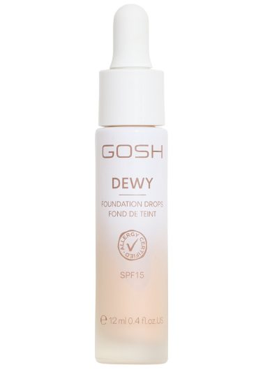 Gosh Dewy Foundation Drops rozświetlający podkład w kroplach 002 Porcelain 12ml