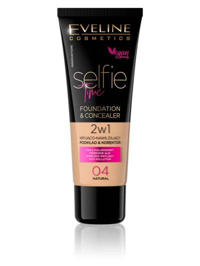 Eveline Cosmetics Selfie Time Foundation & Concealer kryjąco-nawilżający pokład i korektor 04 Natural 30ml