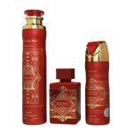Lattafa Bade'e Al Oud Sublime zestaw woda perfumowana 100ml + dezodorant 200ml + odświeżacz powietrza 300ml